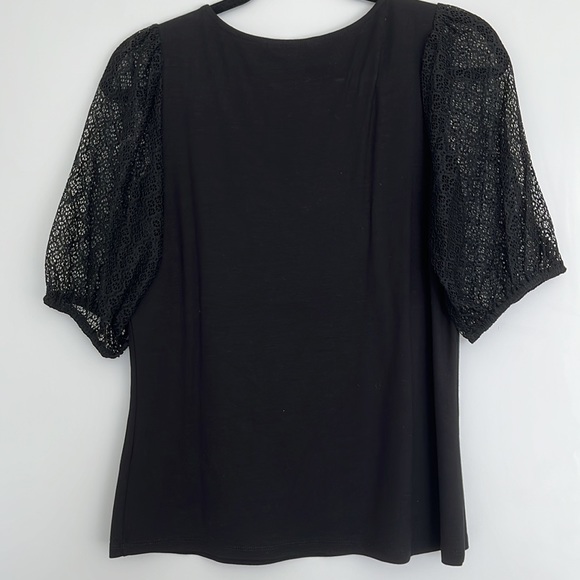 RW&Co. Black shirt with lace sleeves - Size Medium - Picture 4 of 4